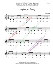Click to enlarge: Alphabet Song  Beats Format 