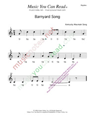 Click to Enlarge: Barnyard Song Rhythm Format