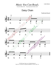 Click to Enlarge: "Daisy Chain" Letter Names Format