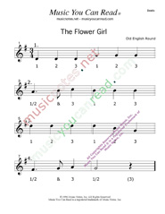Click to enlarge: "The Flower Girl" Beats Format