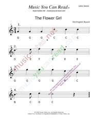 Click to Enlarge: "The Flower Girl" Letter Names Format