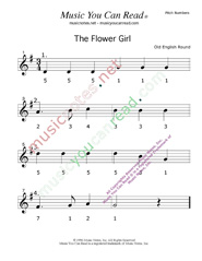Click to Enlarge: "The Flower Girl" Pitch Number Format