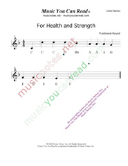 Click to Enlarge: "For Health and Strength" Letter Names Format