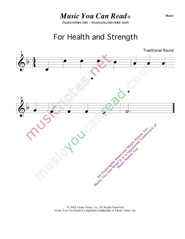 "For Health and Strength" Music  Format