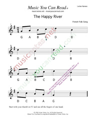 Click to Enlarge: "The Happy River" Letter Names Format