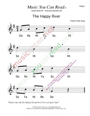 Click to Enlarge: "The Happy River" Solfeggio Format