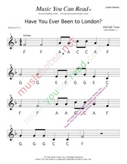 Click to Enlarge: "Have You Ever Been to London" Letter Names Format