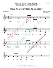 Click to Enlarge: "Have You Ever Been to London" Rhythm Format