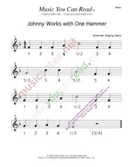 Click to enlarge: "Johnny Works with One Hammer" Beats Format