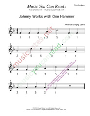Click to Enlarge: "Johnny Works with One Hammer" Pitch Number Format