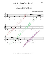 Click to enlarge: "Lavender's Blue" Beats Format