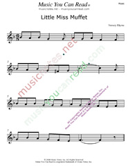 "Little Miss Muffet" Music Format" Music Format