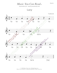Click to Enlarge: "Lucy" Rhythm Format