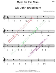 Click to enlarge: "Old John Braddleum" Beats Format