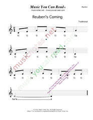 Click to Enlarge: "Reuben's Coming" Rhythm Format