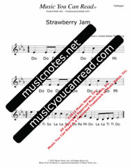 Click to Enlarge: "Strawberry Jam" Solfeggio Format