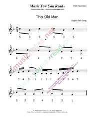 Click to Enlarge: "This Old Man" Pitch Number Format