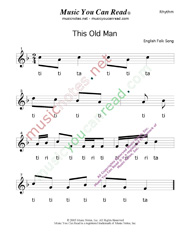 Click to Enlarge: "This Old Man" Rhythm Format