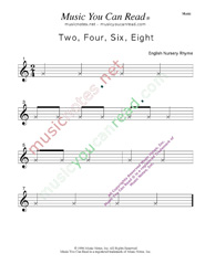 "Two, Four, Six, Eight" Music Format