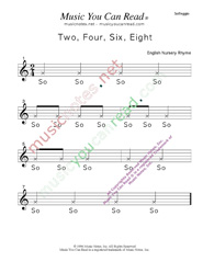 Click to Enlarge: "Two, Four, Six, Eight" Solfeggio Format