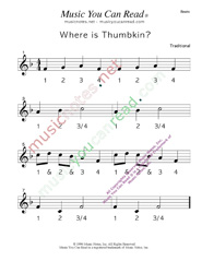 Click to enlarge: "Where is Thumpkin" Beats Format