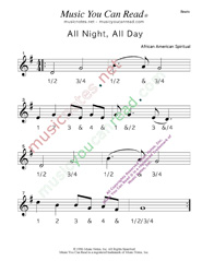 Click to enlarge: "All Night, All Day" Beats Format