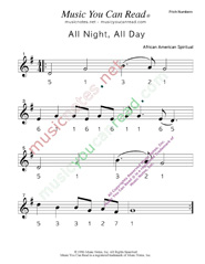 Click to Enlarge: "All Night, All Day" Pitch Number Format