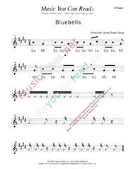 Click to Enlarge: "Bluebells" Solfeggio Format