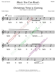 Click to Enlarge: "Christmas Time is Coming" Rhythm Format
