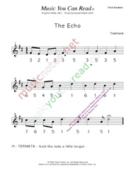 Click to Enlarge: "The Echo" Pitch Number Format