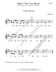 Click to Enlarge: "The Echo" Solfeggio Format