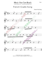 "French Cradle Song" Music Format