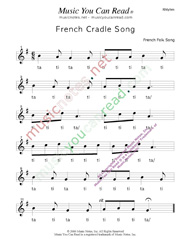 Click to Enlarge: "French Cradle Song" Rhythm Format
