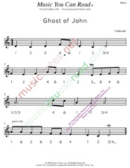 Click to enlarge: "Ghost of John" Beats Format