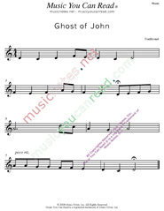 "Ghost of John" Music Format