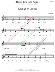 Click to Enlarge: "Ghost of John" Rhythm Format