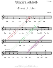 Click to Enlarge: "Ghost of John" Solfeggio Format