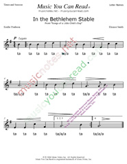 Click to Enlarge: "In the Bethlehem Stable" Rhythm Format