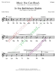 Click to Enlarge: "In the Bethlehem Stable" Solfeggio Format