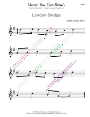"London Bridge" Music Format