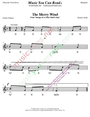 Click to Enlarge: "The Merry Wind" Rhythm Format
