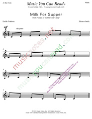 "Milk for Supper" Music Format