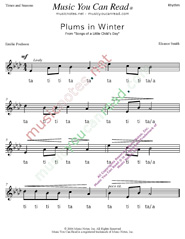 Click to Enlarge: "Plums in Winter" Rhythm Format