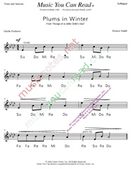 Click to Enlarge: "Plums in Winter" Solfeggio Format