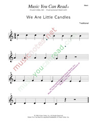 "We Are Little Candles" Music Format