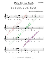 Click to Enlarge: "Big Bunch, A Little Bunch" Letter Names Format