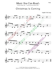 "Christmas Is Coming" Traditional, Lyrics, Music Notes, Inc. Music You Can Read, Kodaly, Orff ...