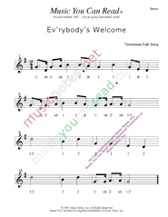Click to enlarge: "Ev'rybody's Welcome" Beats Format