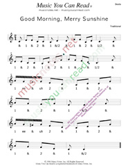 Click to enlarge: "Good Morning, Merry Sunshine" Beats Format