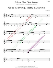 "Good Morning, Merry Sunshine" Music Format